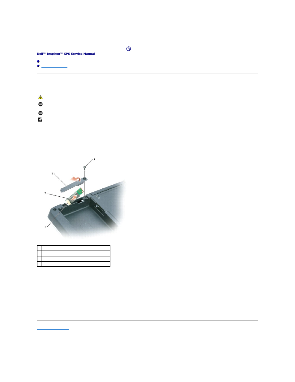 Internal card with bluetooth® wireless technology, Removing the card, Replacing the card | Dell Inspiron XPS Gen 2 User Manual | Page 9 / 120