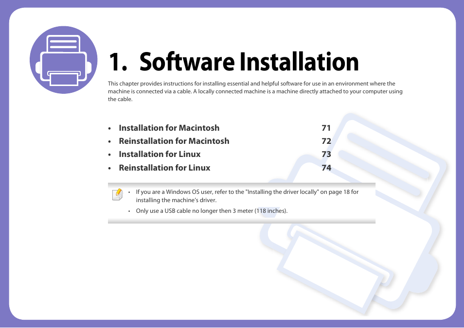 Software installation | Dell B1160w Wireless Mono Laser Printer User Manual | Page 70 / 165