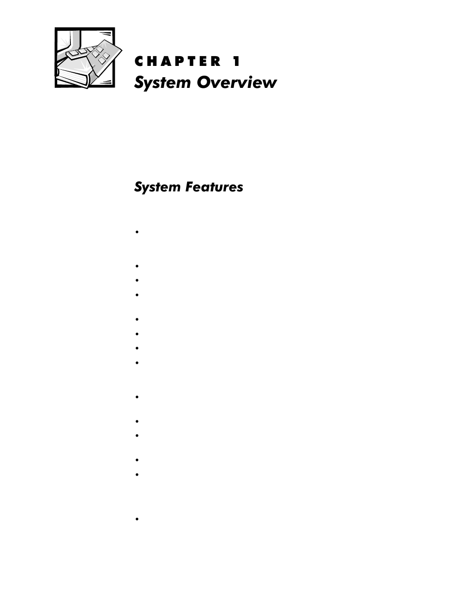 System overview, System features, Kdswhu | 6\vwhp2yhuylhz, System features -1, 6\vwhp)hdwxuhv | Dell Latitude Cpi User Manual | Page 7 / 93