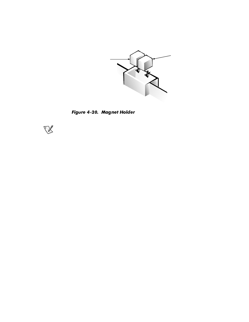 Figure 4-20, Magnet holder -34 | Dell Latitude Cpi User Manual | Page 70 / 93