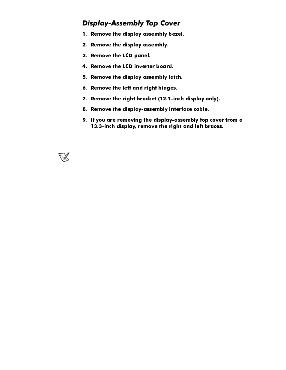 Display-assembly top cover, Display-assembly top cover -39, Lvsod\$vvhpeo\7rs&ryhu | Dell Latitude Cpi User Manual | Page 75 / 93