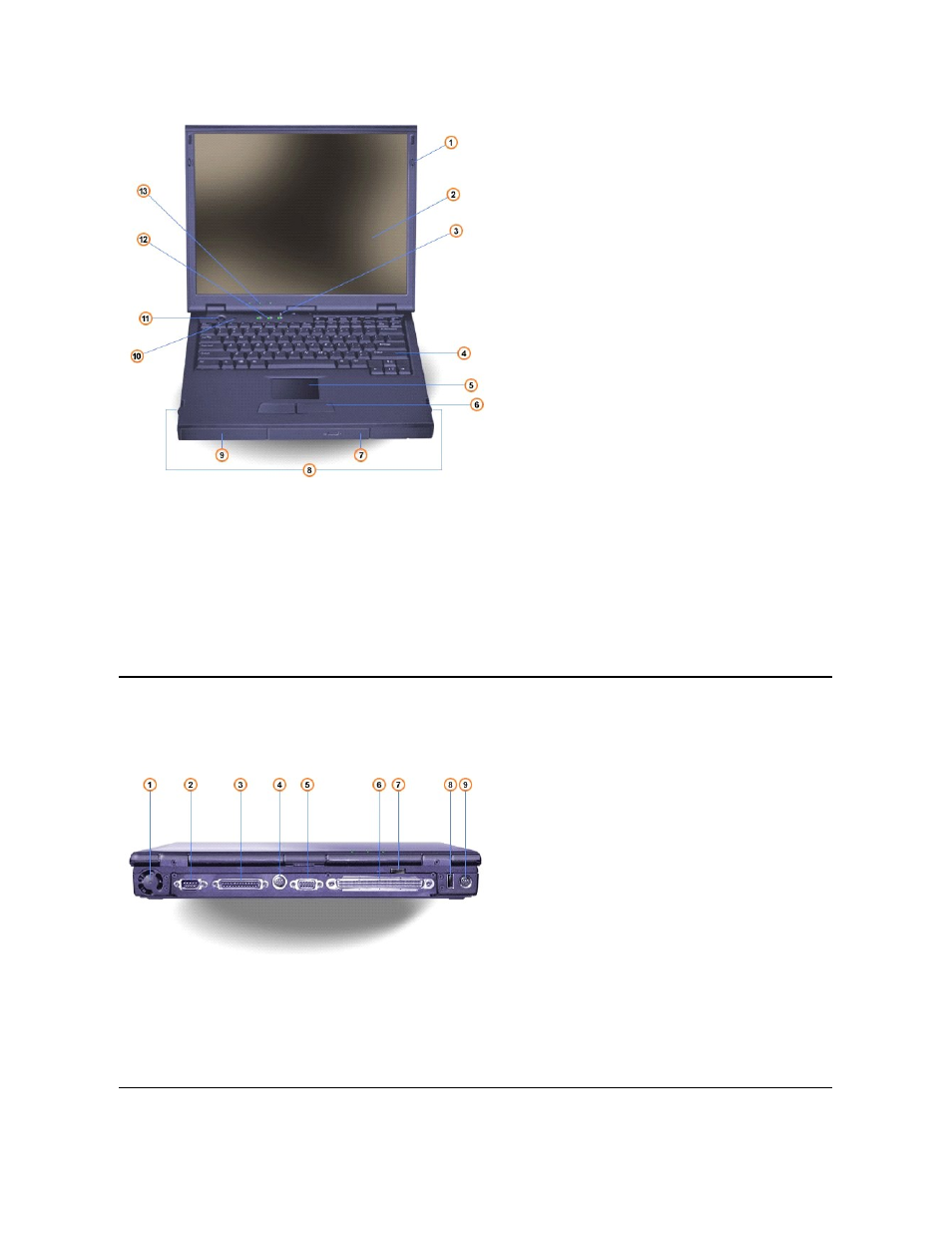 Back view, Left side view | Dell Inspiron 5000 User Manual | Page 27 / 76