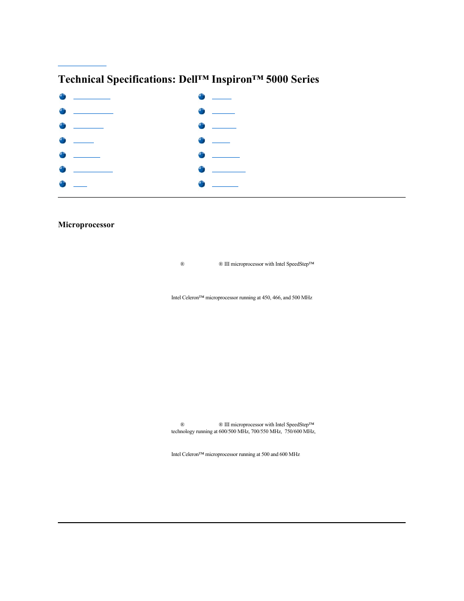 Microprocessor | Dell Inspiron 5000 User Manual | Page 66 / 76
