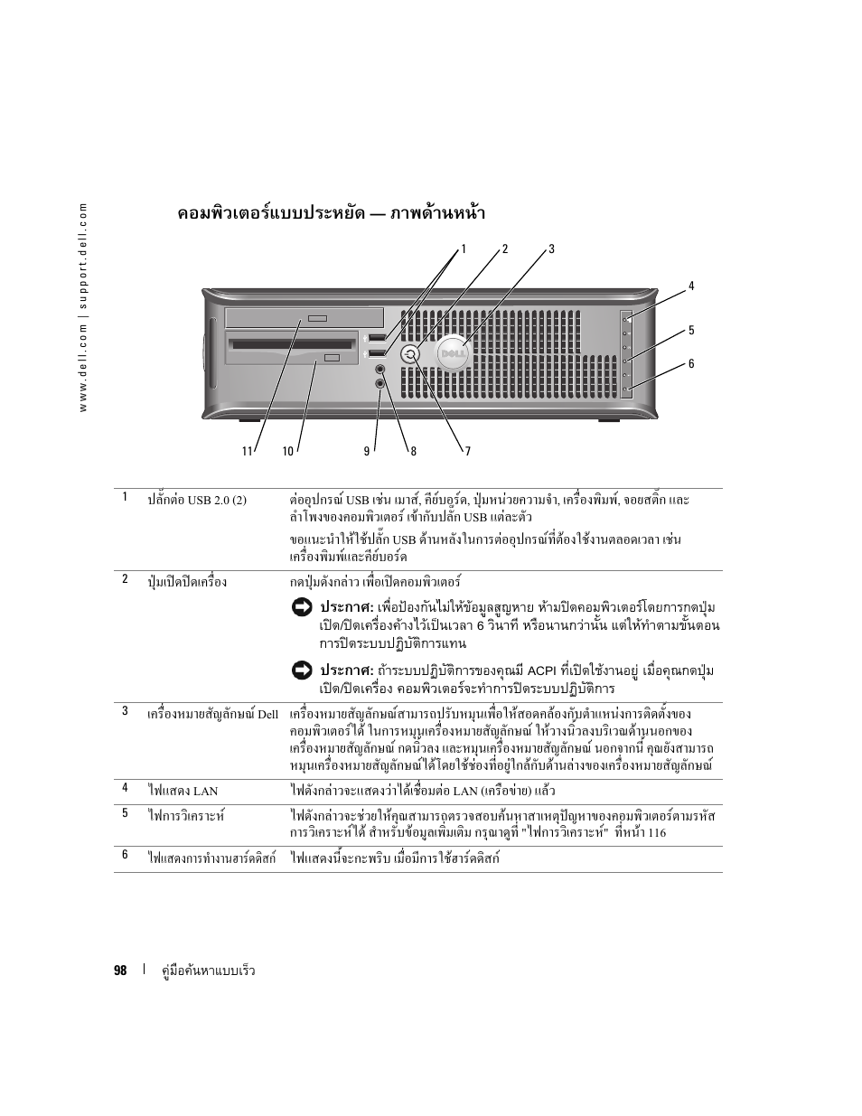 Dell OptiPlex GX520 User Manual | Page 98 / 128