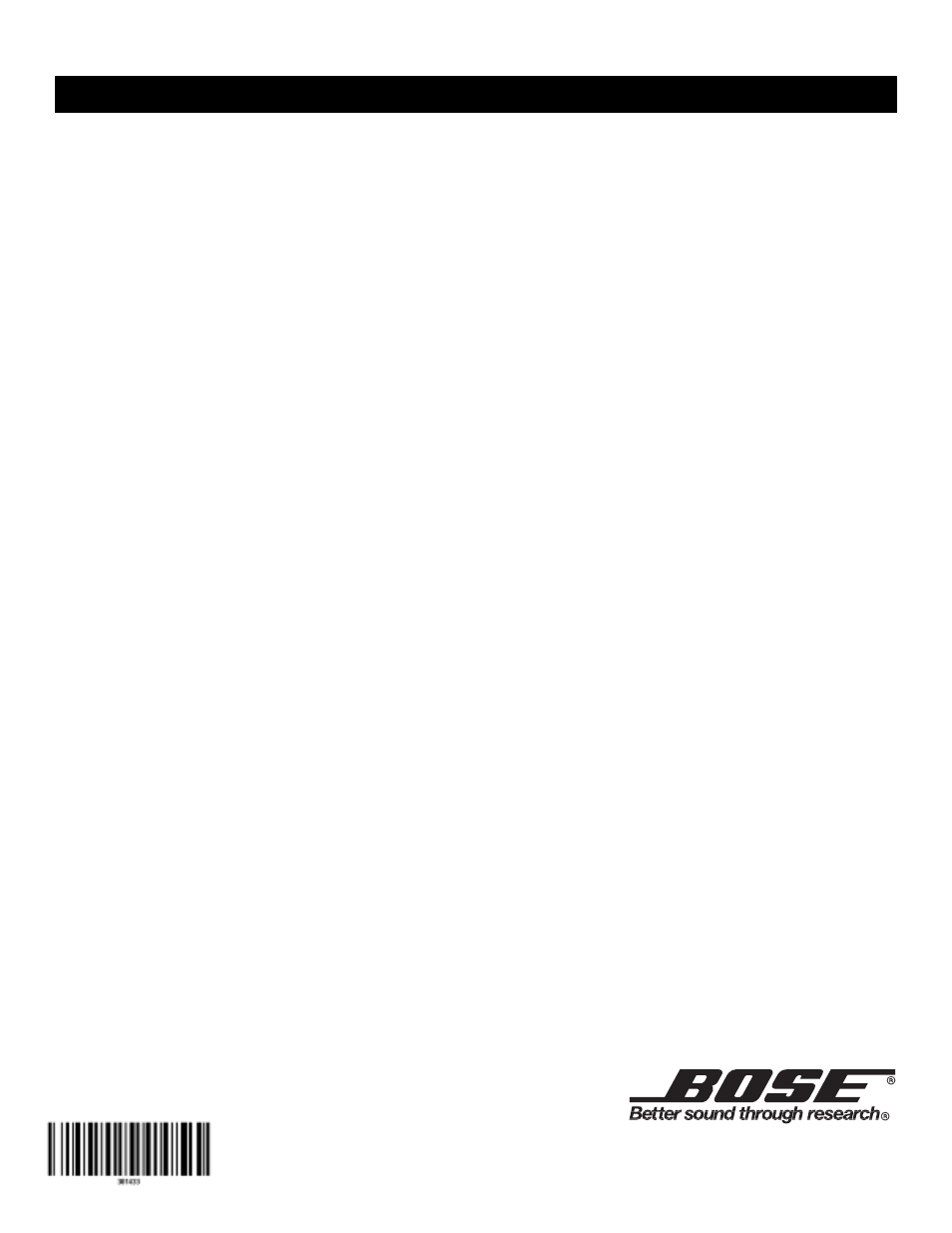 Bose FREESPACE 4400 User Manual | Page 70 / 70