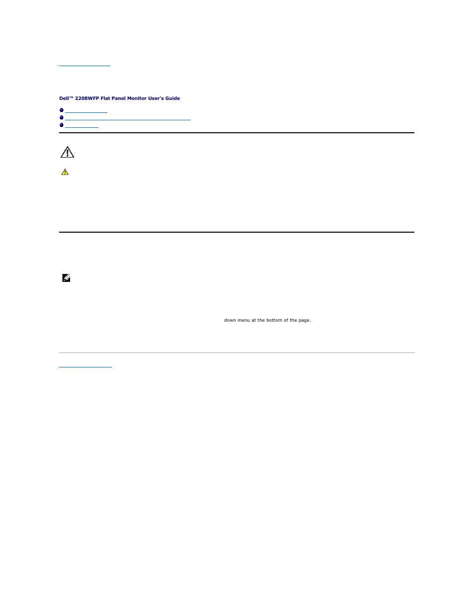 Appendix, Caution: safety instructions, Contacting dell | Dell 2208WFP Monitor User Manual | Page 10 / 30