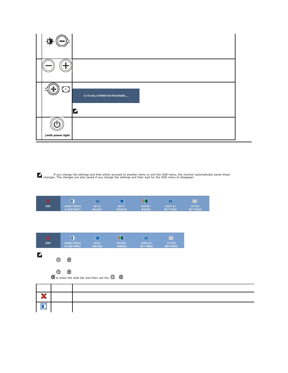Using the on-screen display (osd) menu, Accessing the menu system | Dell 2208WFP Monitor User Manual | Page 14 / 30