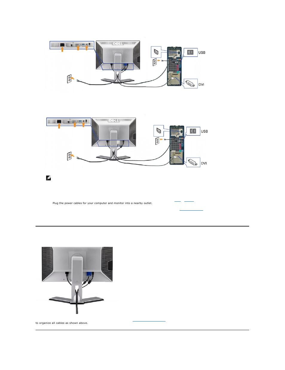 Organizing your cables | Dell 2208WFP Monitor User Manual | Page 26 / 30