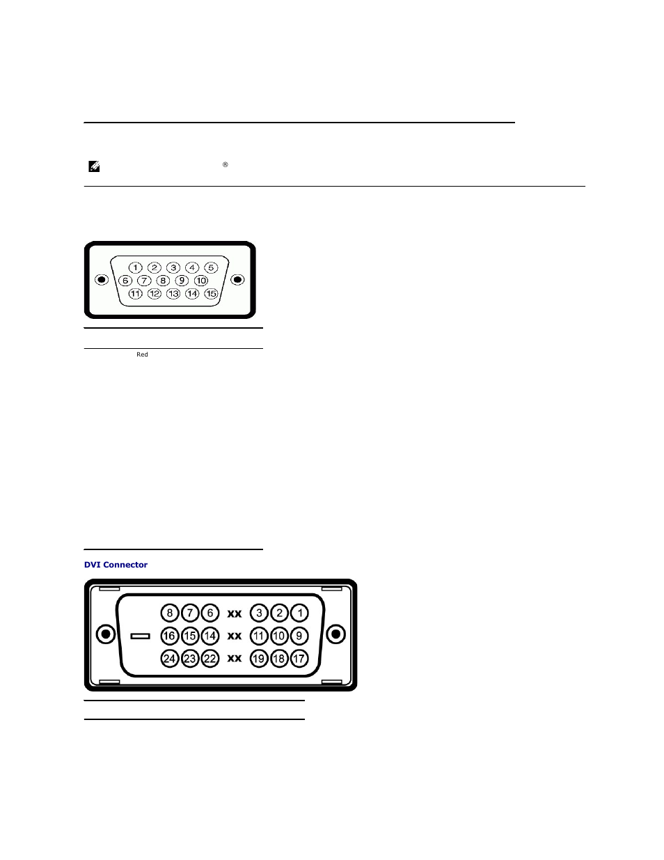 Pin assignments | Dell 2208WFP Monitor User Manual | Page 5 / 30
