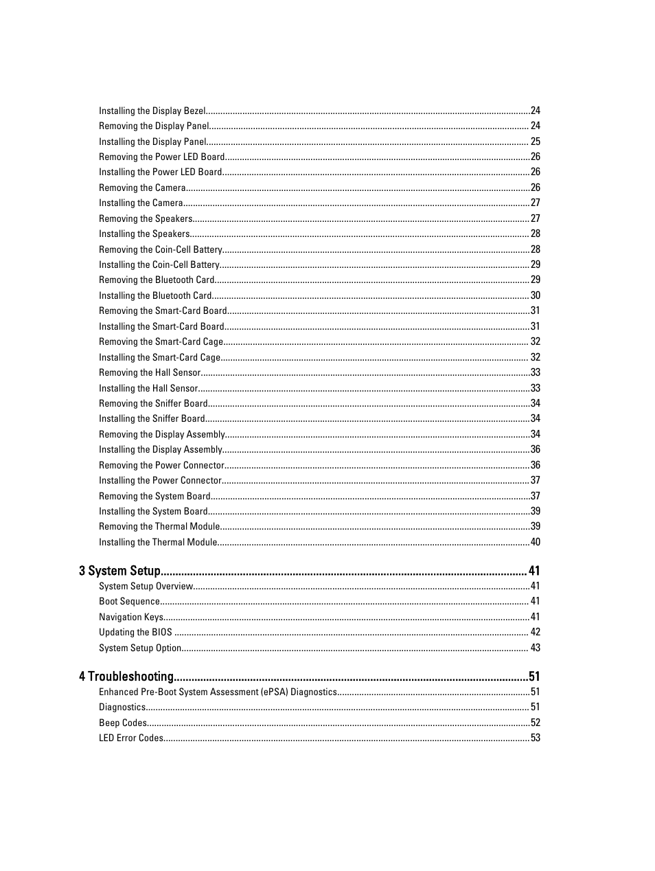 3 system setup, 4 troubleshooting | Dell Latitude 6430u (Late 2012) User Manual | Page 4 / 61