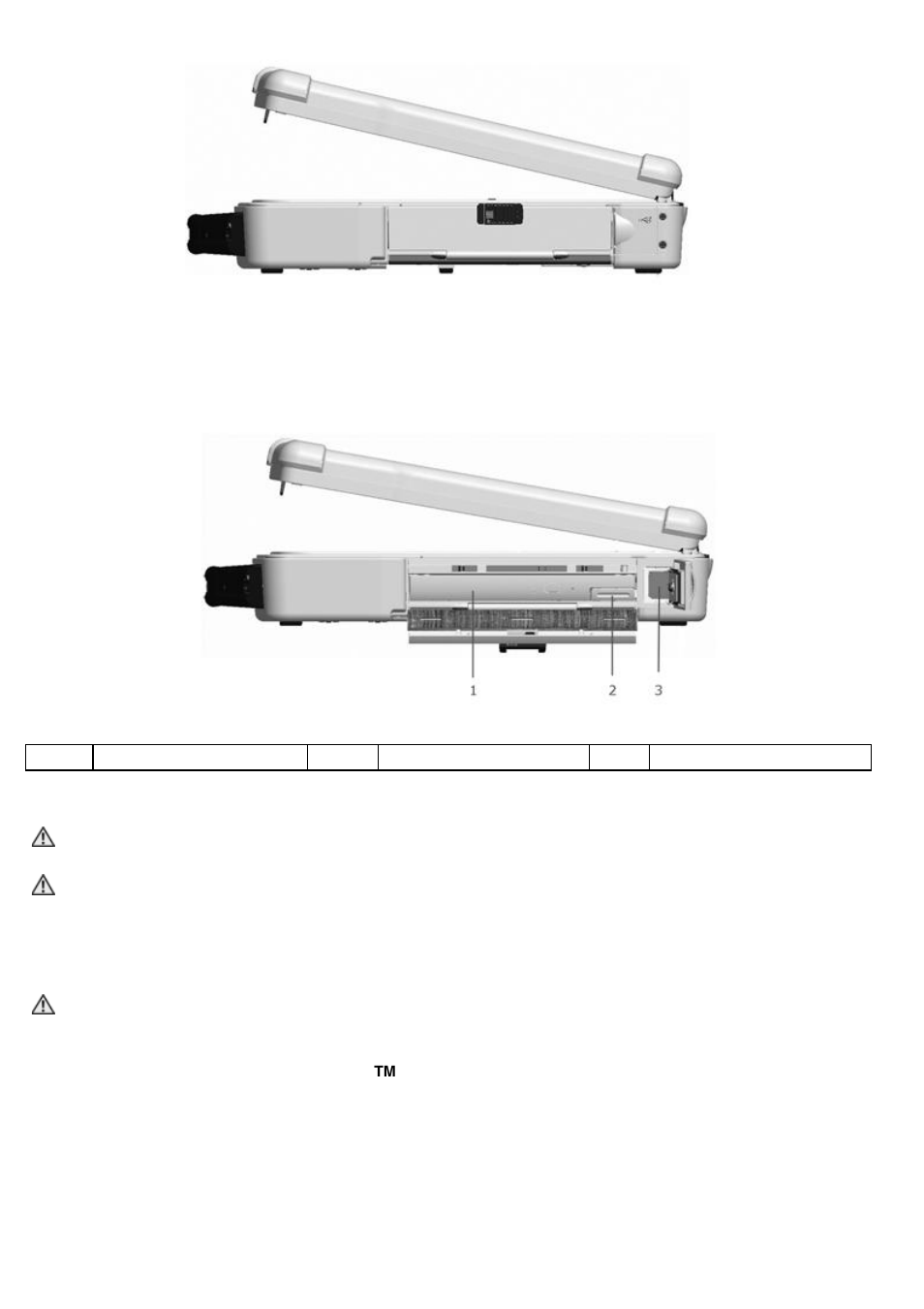 Back view, Figure 3 6 xfr back view with connectors protected | Dell Latitude D630 XFR (Early 2008) User Manual | Page 10 / 23