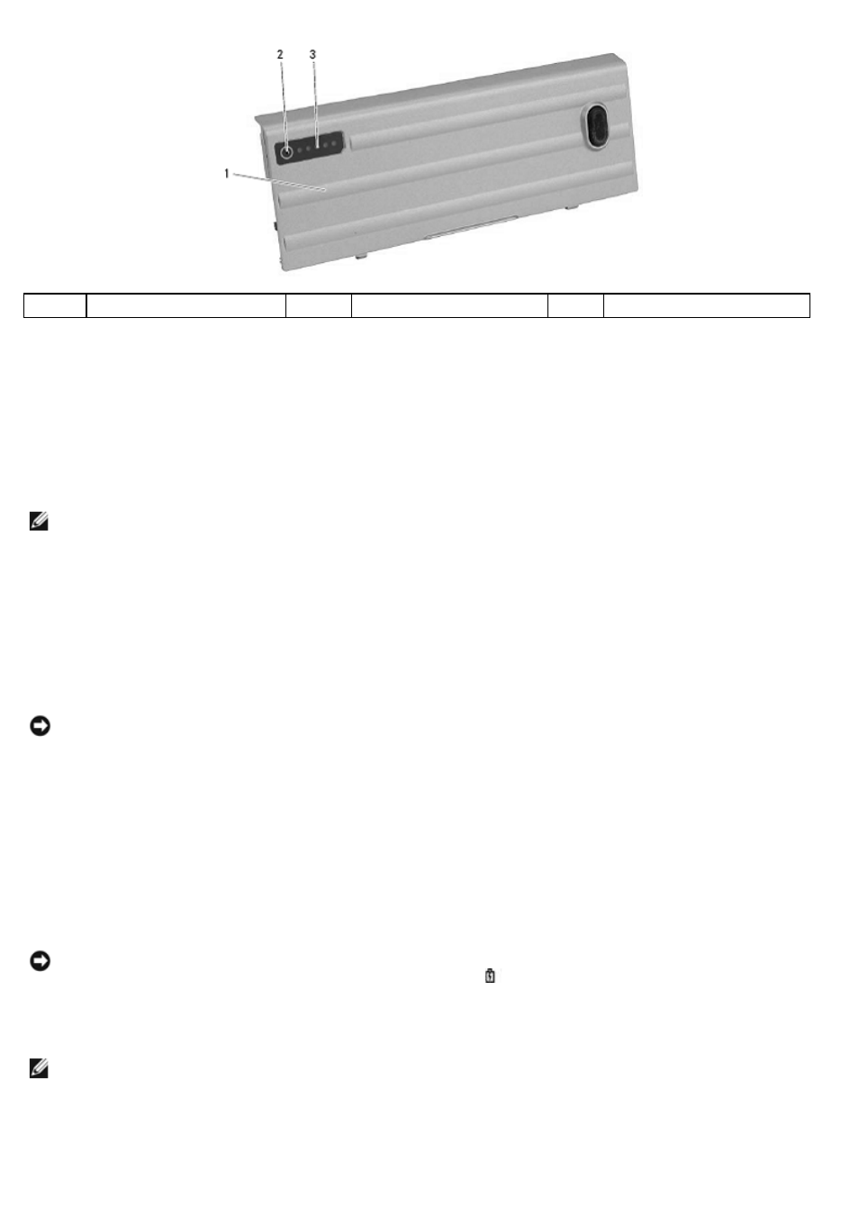 Low-battery warning, Charging the battery, Check the battery charge | Check the battery health | Dell Latitude D630 XFR (Early 2008) User Manual | Page 19 / 23