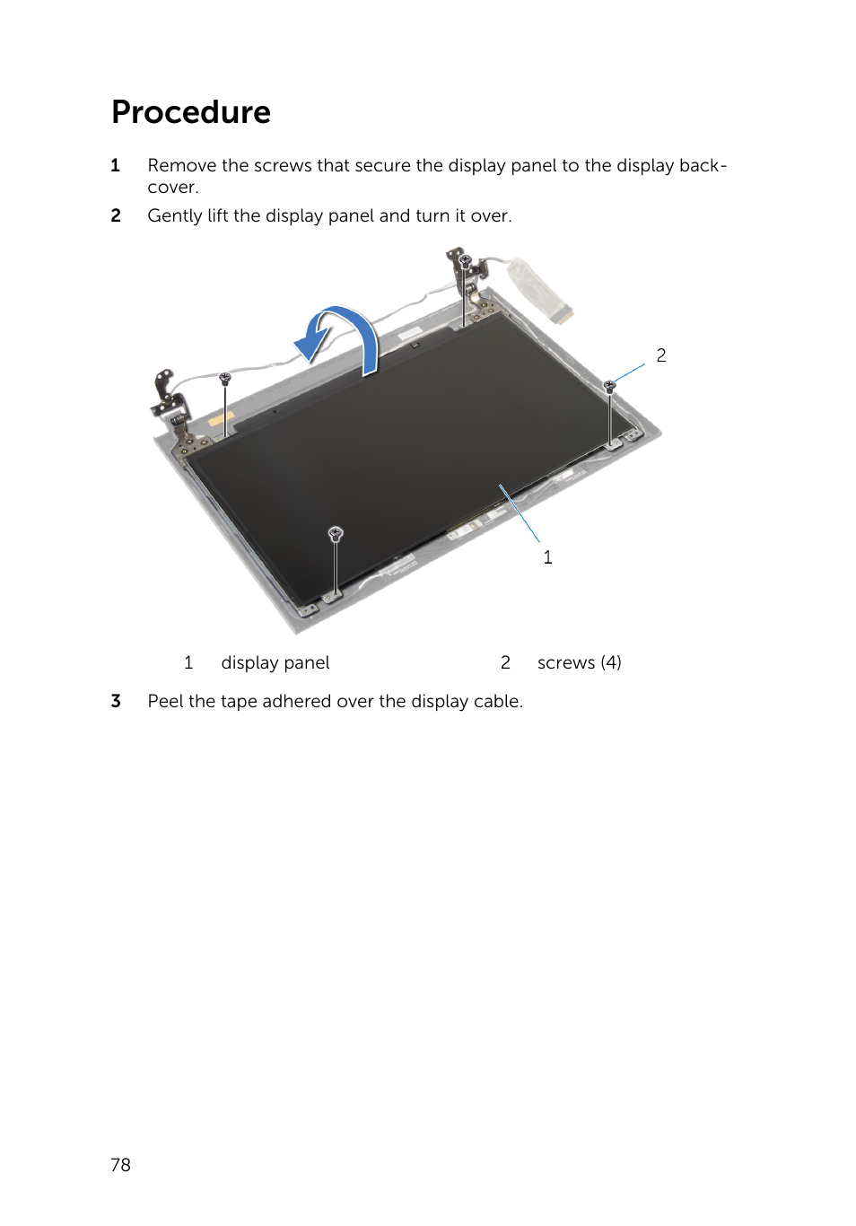 Procedure | Dell Inspiron 14 (3442, Early 2014) User Manual | Page 78 / 84