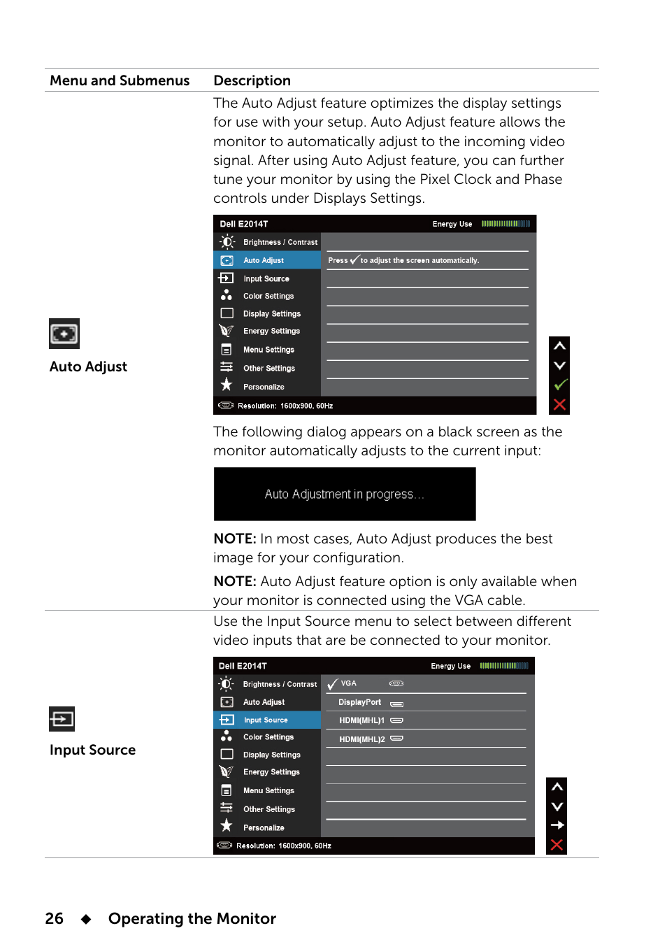 Dell E2014T 19.5 Multi-Touch Monitor with LED User Manual | Page 26 / 56