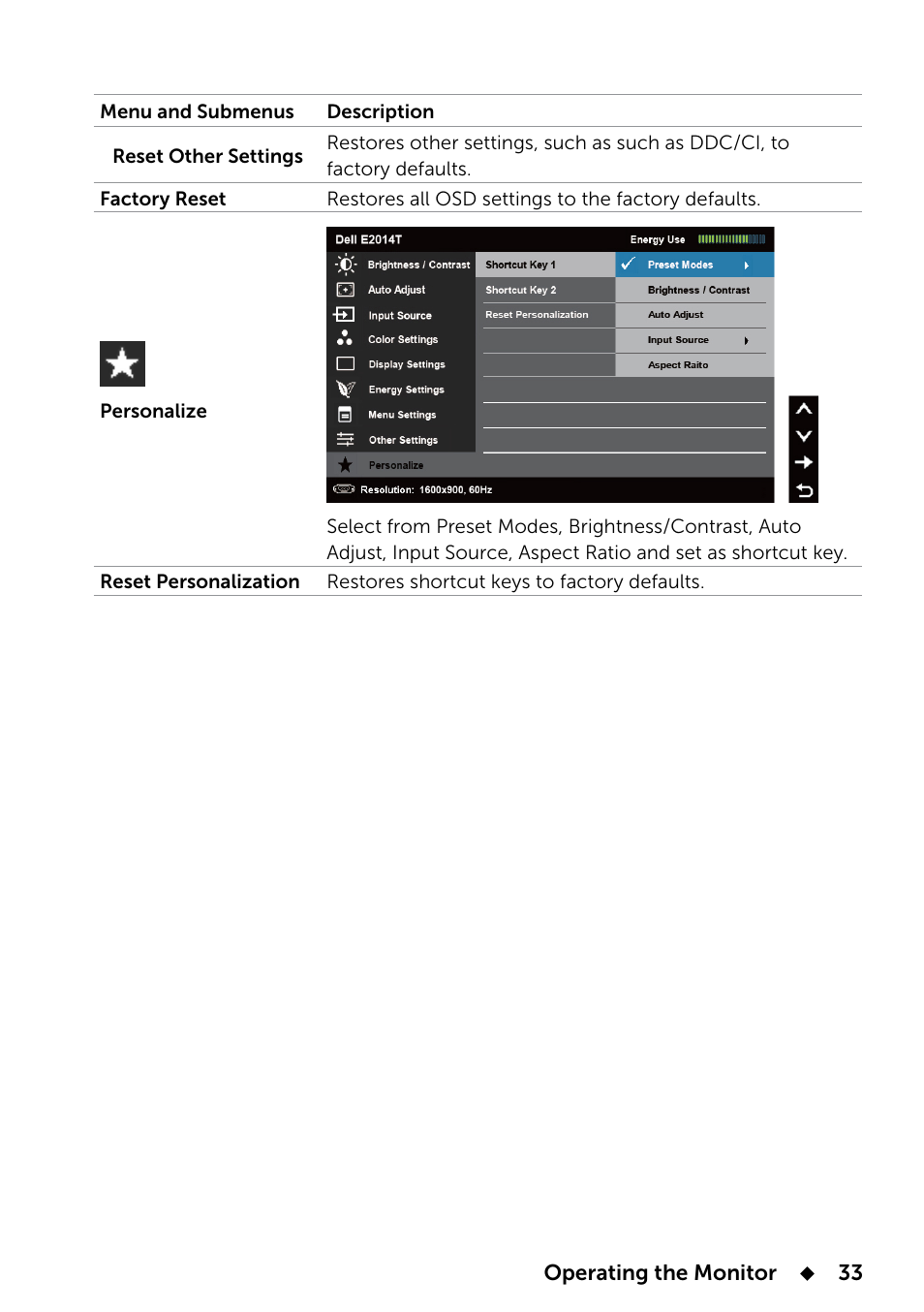 Dell E2014T 19.5 Multi-Touch Monitor with LED User Manual | Page 33 / 56