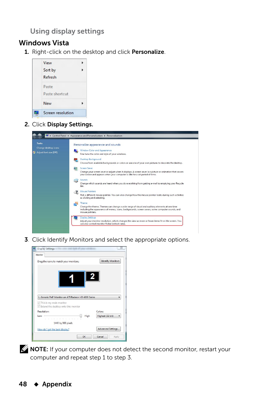 Dell E2014T 19.5 Multi-Touch Monitor with LED User Manual | Page 48 / 56