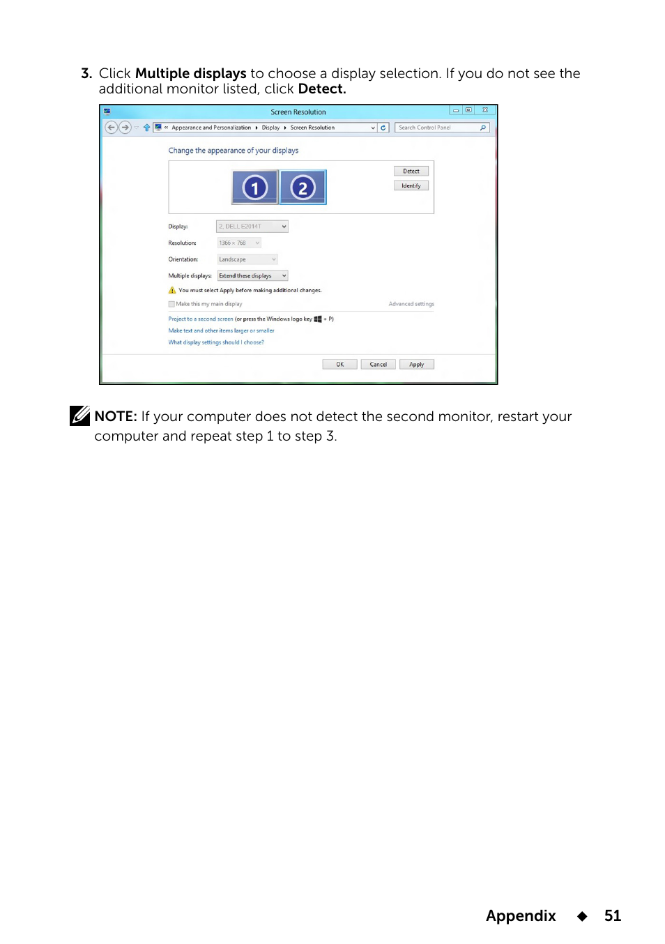 Dell E2014T 19.5 Multi-Touch Monitor with LED User Manual | Page 51 / 56