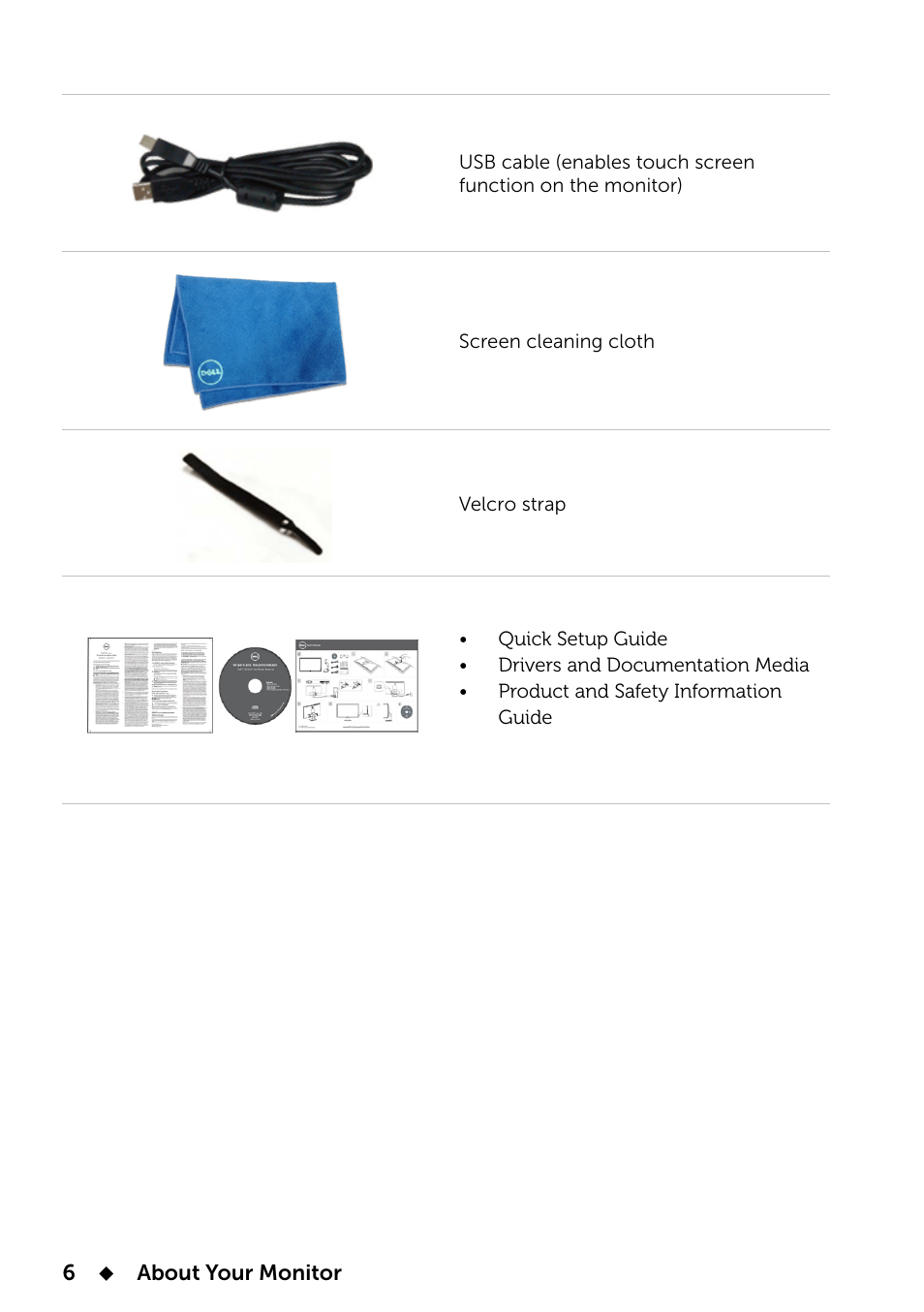 Dell E2014T 19.5 Multi-Touch Monitor with LED User Manual | Page 6 / 56