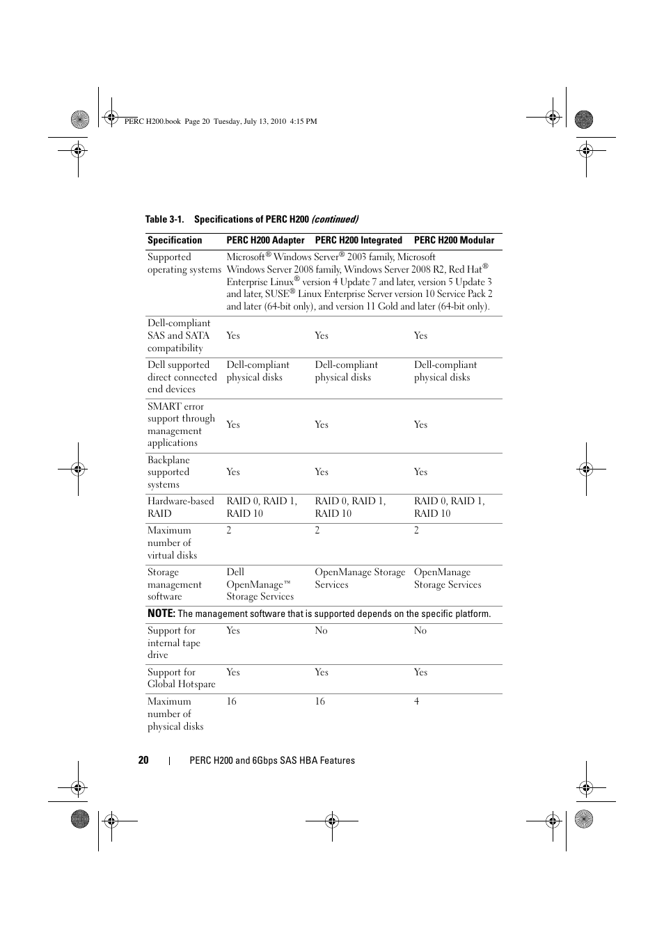 Dell PowerEdge RAID Controller H200 User Manual | Page 20 / 92