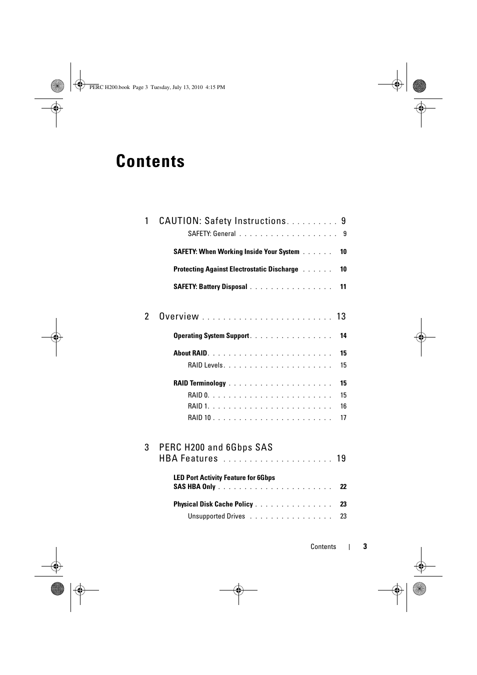 Dell PowerEdge RAID Controller H200 User Manual | Page 3 / 92