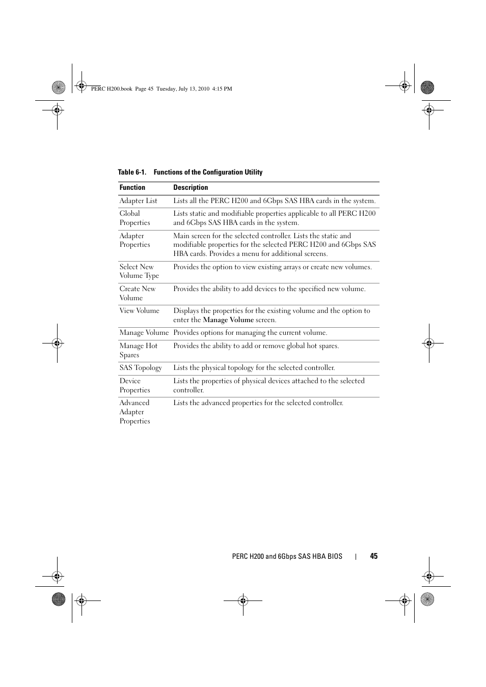 Dell PowerEdge RAID Controller H200 User Manual | Page 45 / 92