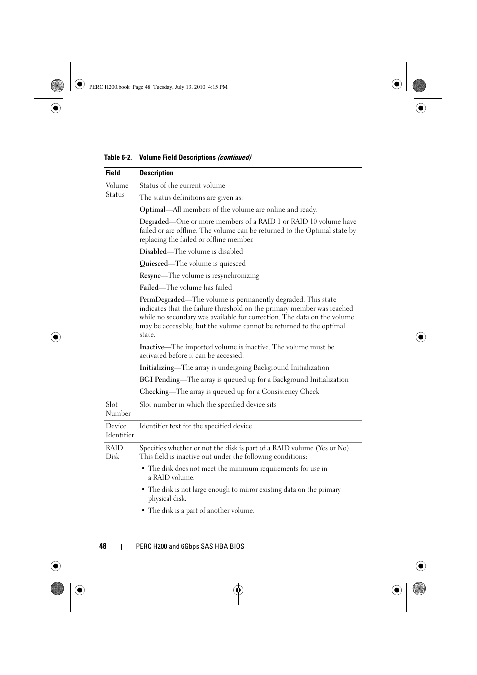 Dell PowerEdge RAID Controller H200 User Manual | Page 48 / 92