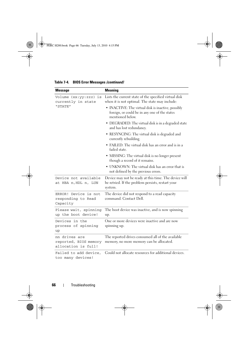 Dell PowerEdge RAID Controller H200 User Manual | Page 66 / 92