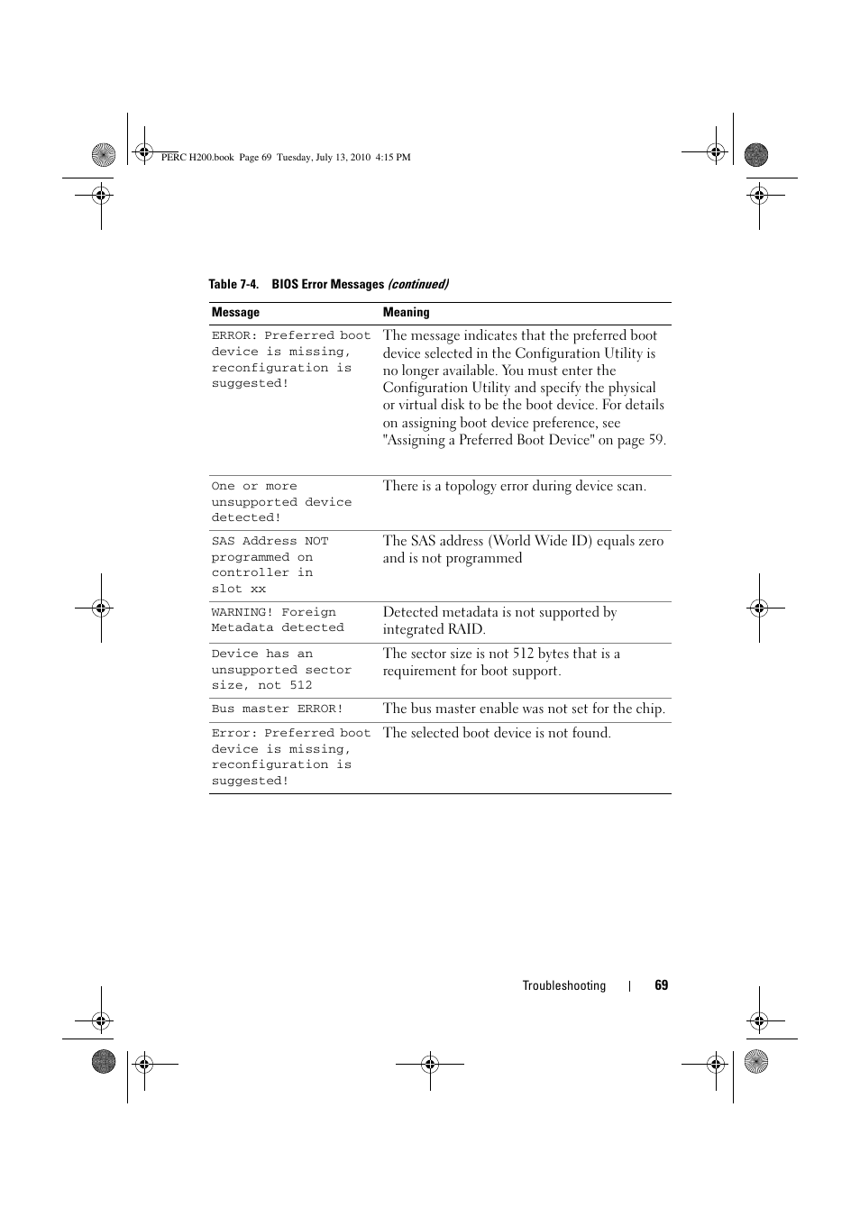 Dell PowerEdge RAID Controller H200 User Manual | Page 69 / 92