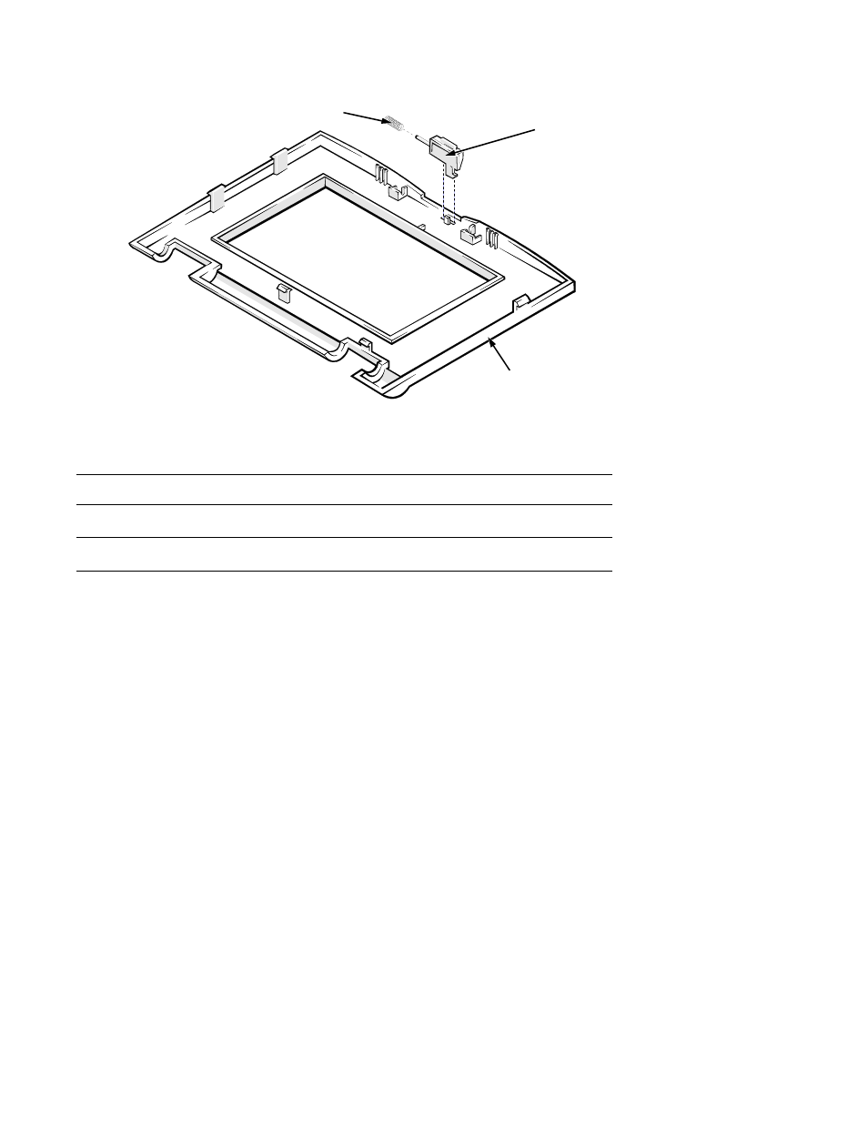 Display assembly latch and latch spring, Display assembly latch and latch spring -21 | Dell Latitude Xpi CD User Manual | Page 59 / 122
