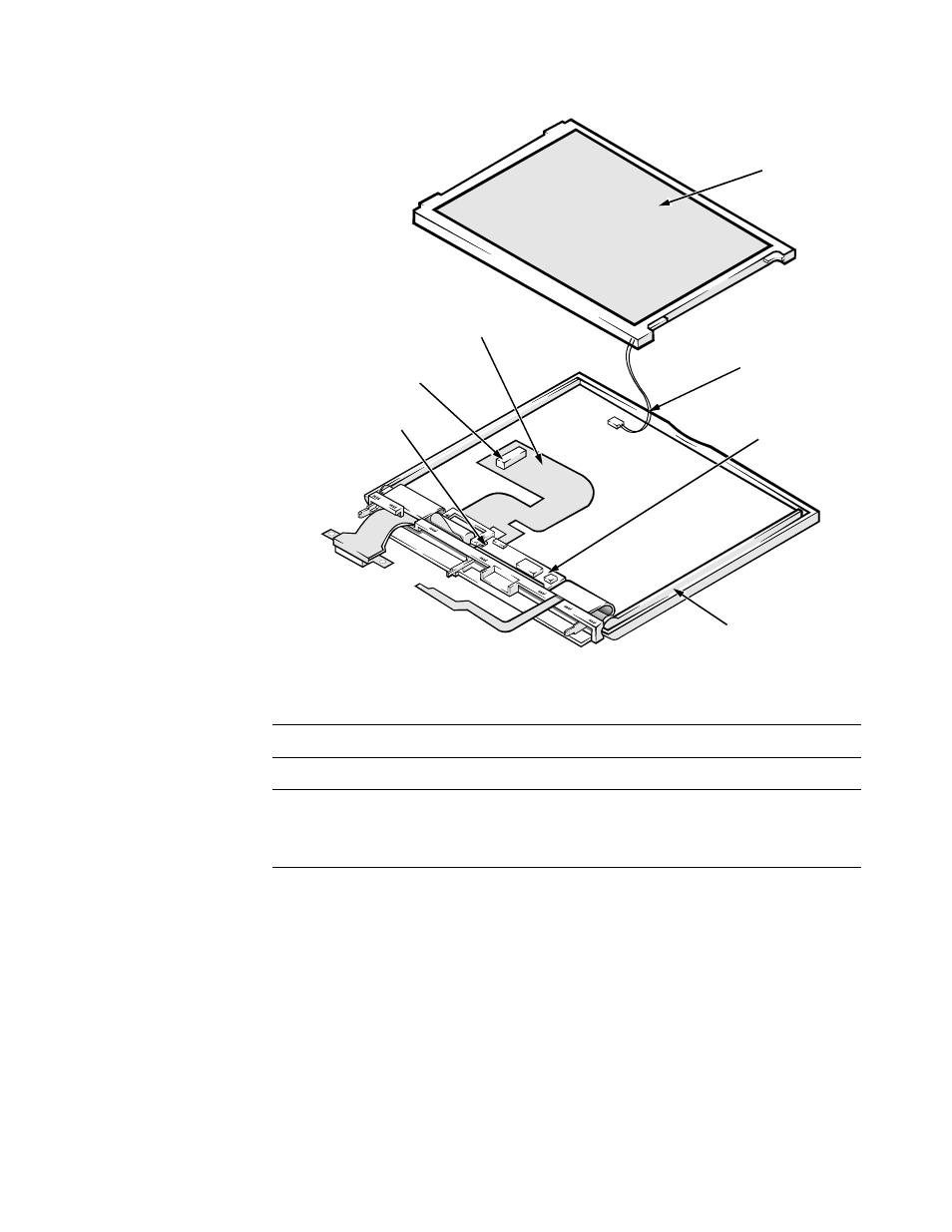 Lcd panel, Lcd panel -22, Figure 4-17. lcd panel removal | Dell Latitude Xpi CD User Manual | Page 60 / 122