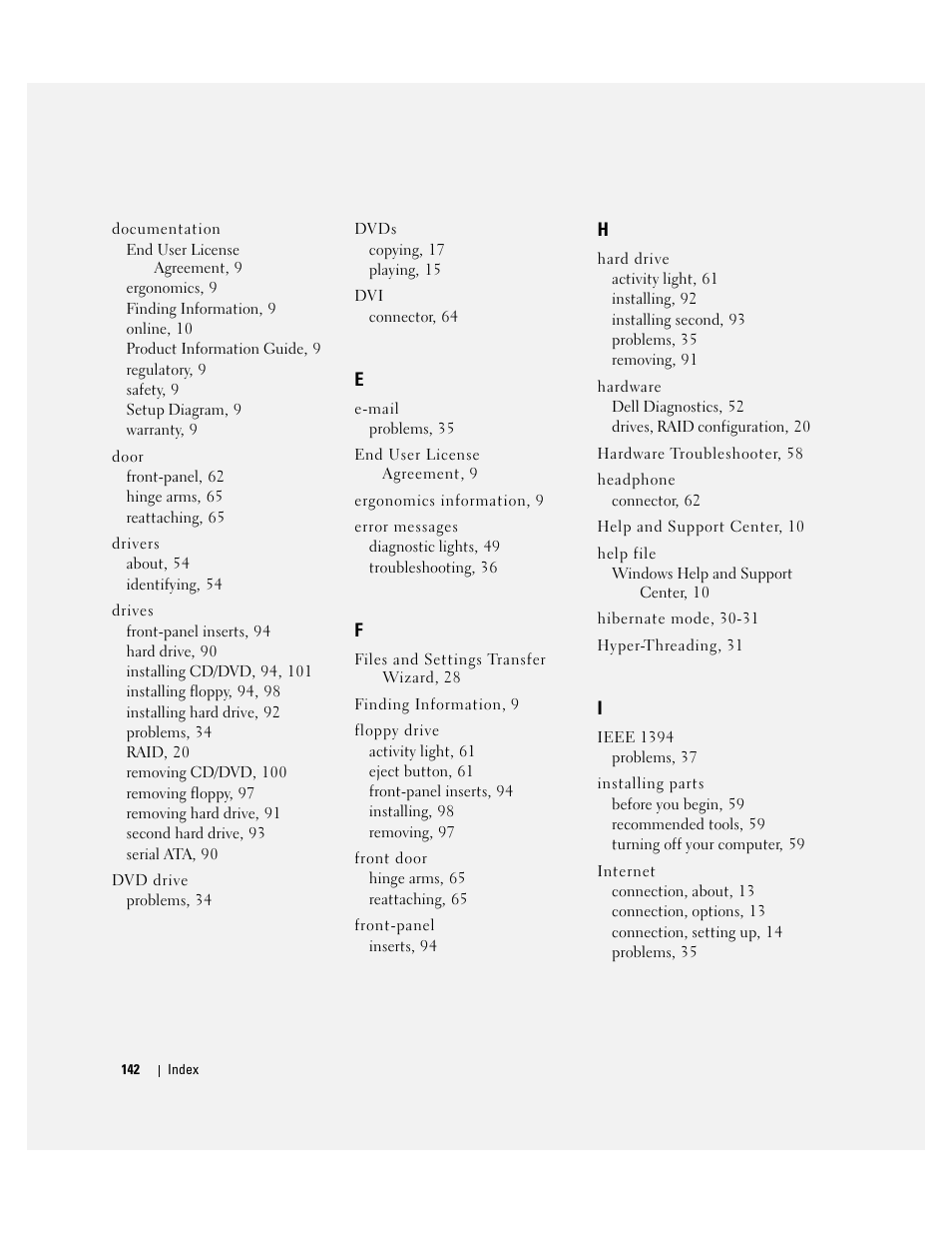 Dell Dimension 8400 User Manual | Page 142 / 146