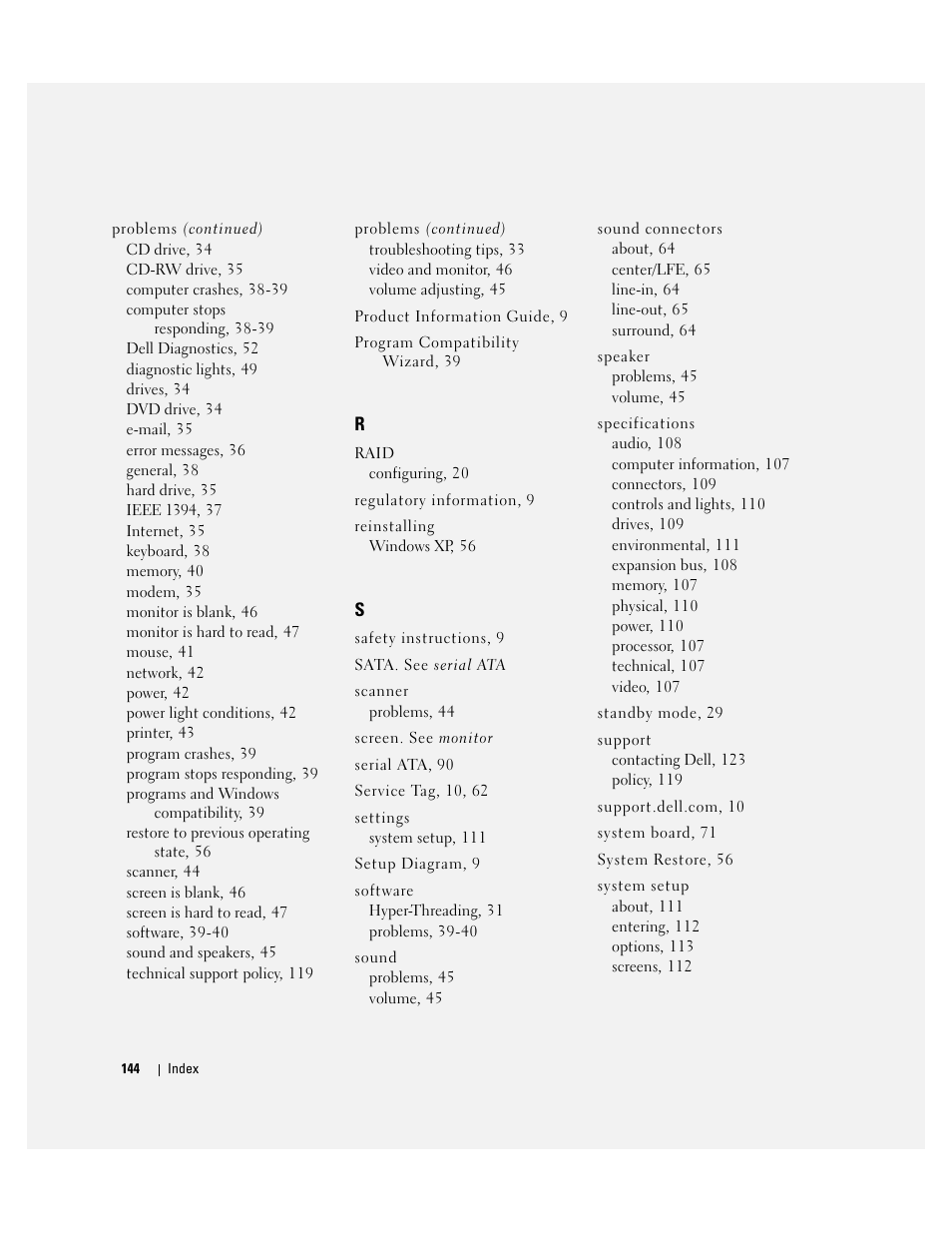 Dell Dimension 8400 User Manual | Page 144 / 146