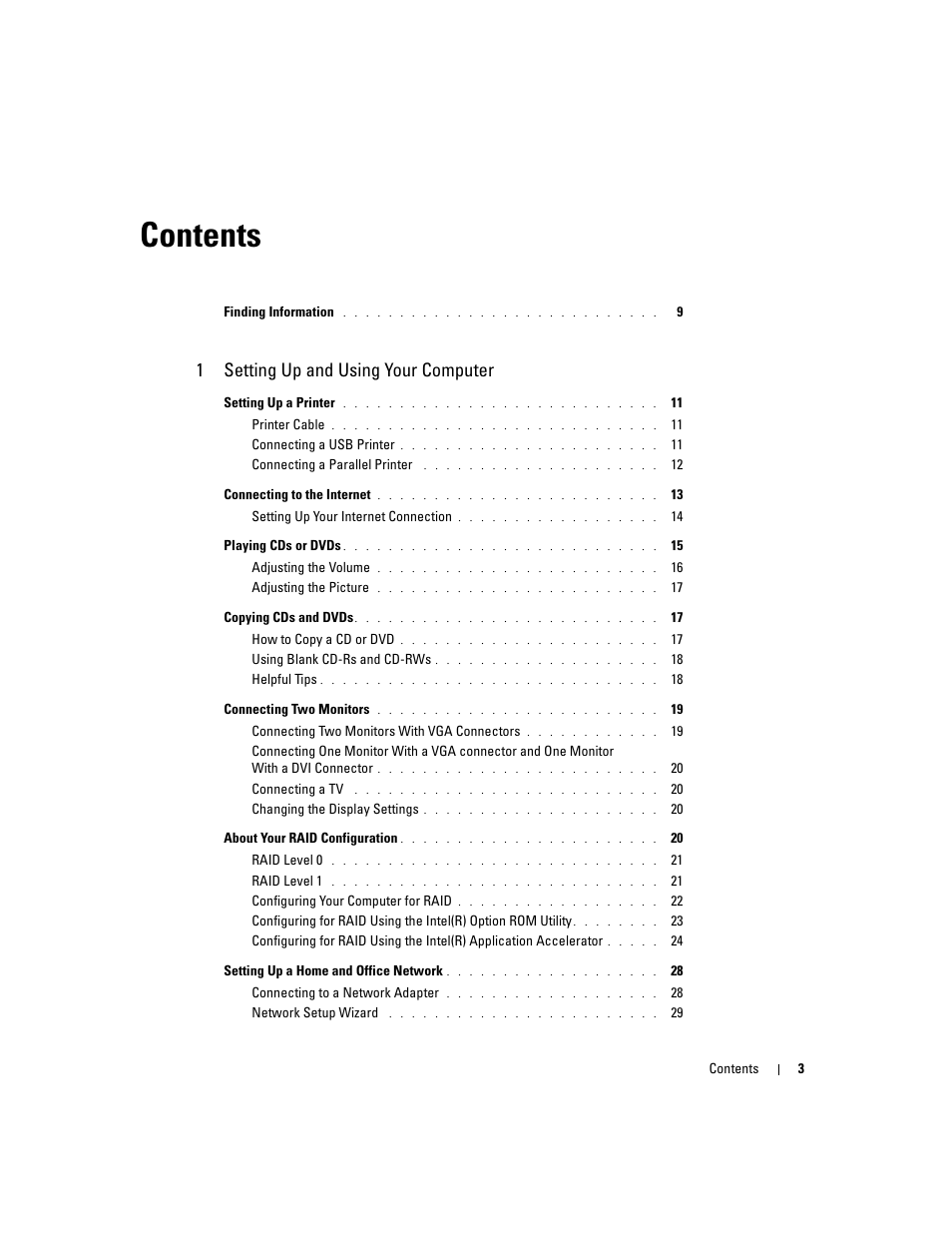 Dell Dimension 8400 User Manual | Page 3 / 146