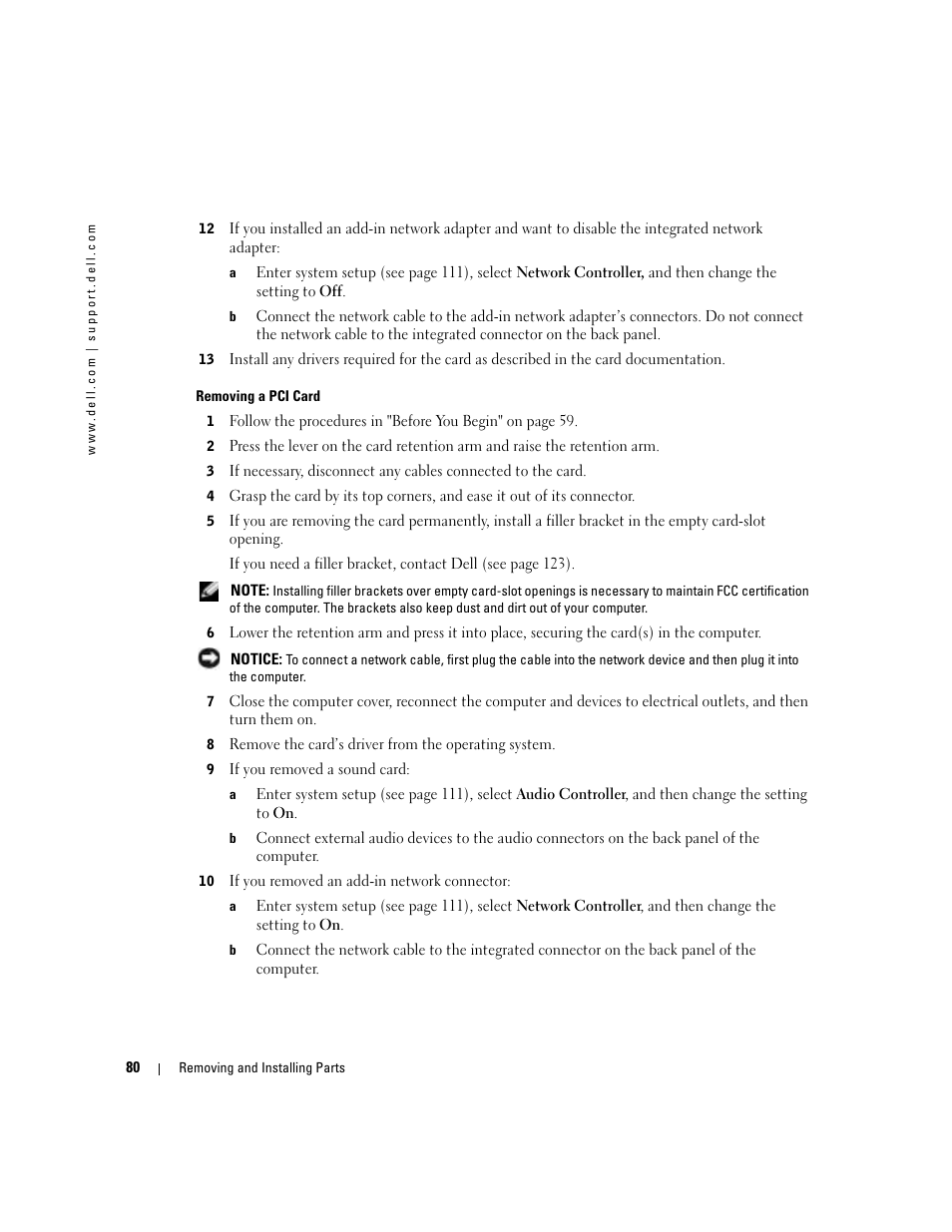 Dell Dimension 8400 User Manual | Page 80 / 146