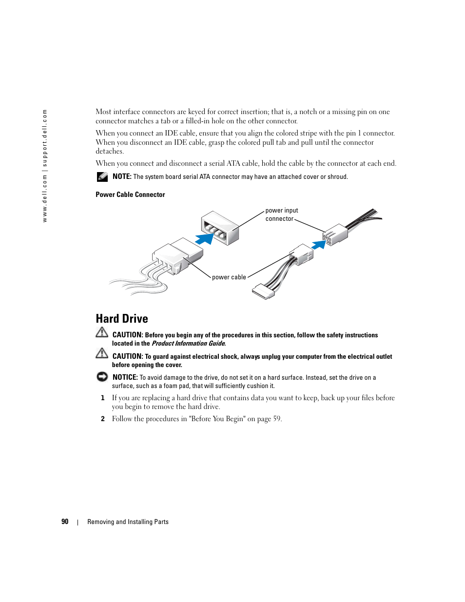 Hard drive | Dell Dimension 8400 User Manual | Page 90 / 146