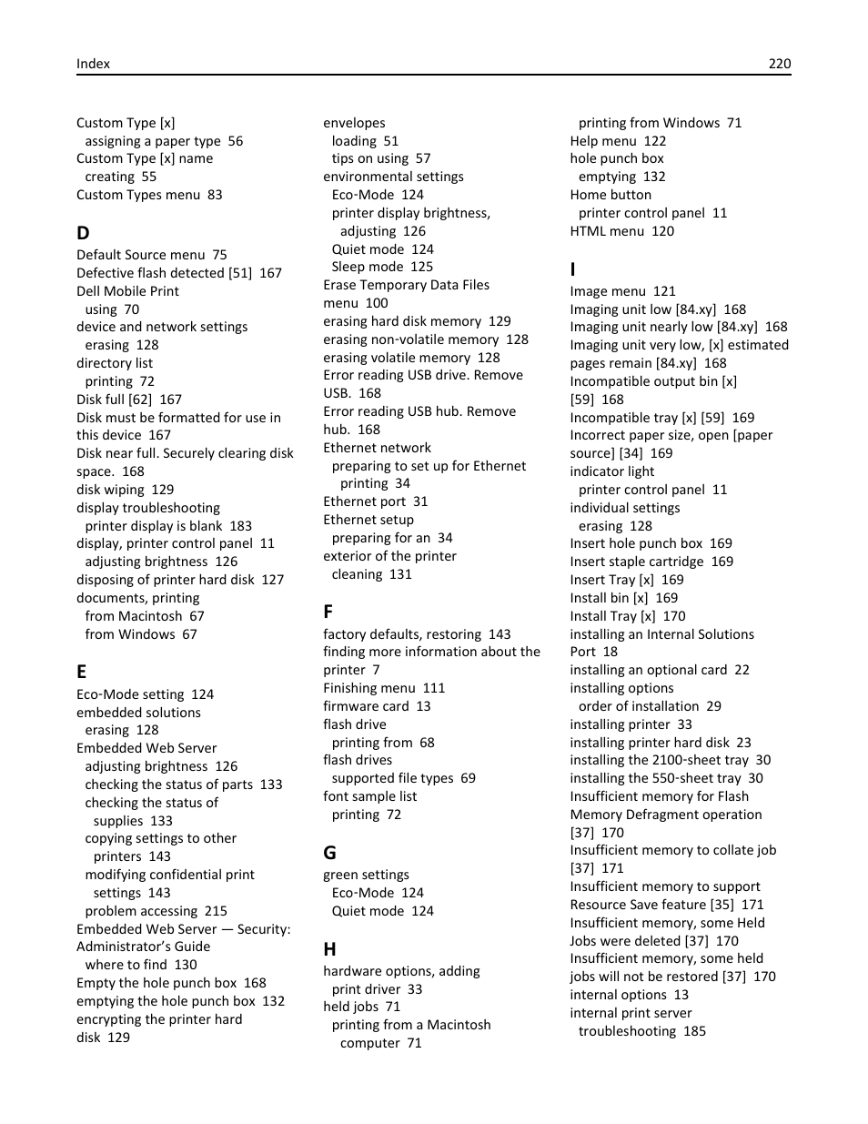 Dell B5460dn Mono Laser Printer User Manual | Page 220 / 226