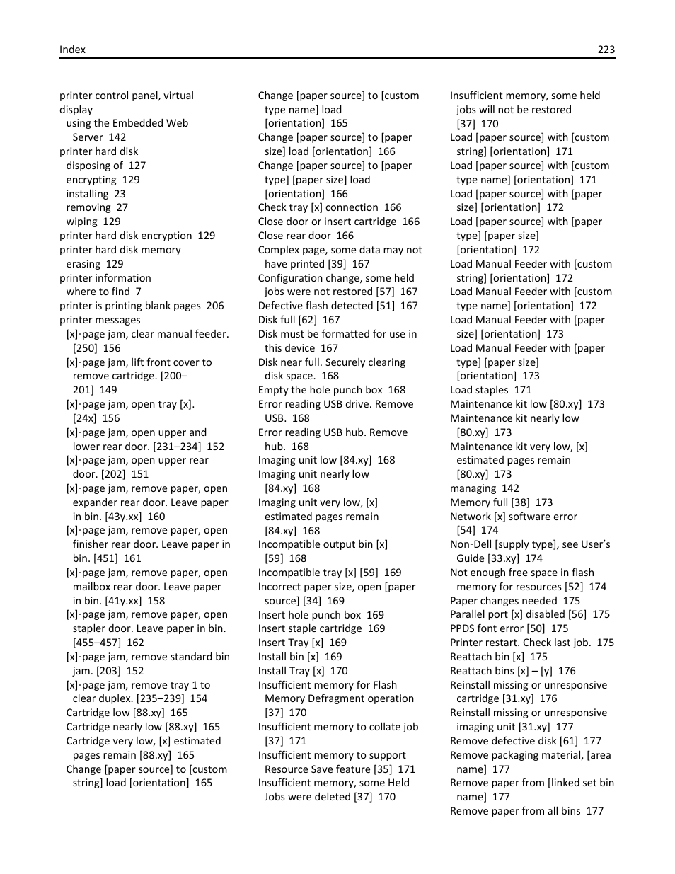 Dell B5460dn Mono Laser Printer User Manual | Page 223 / 226