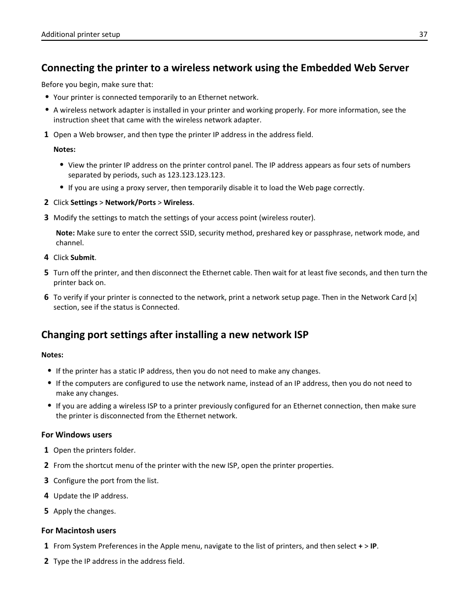 Dell B5460dn Mono Laser Printer User Manual | Page 37 / 226