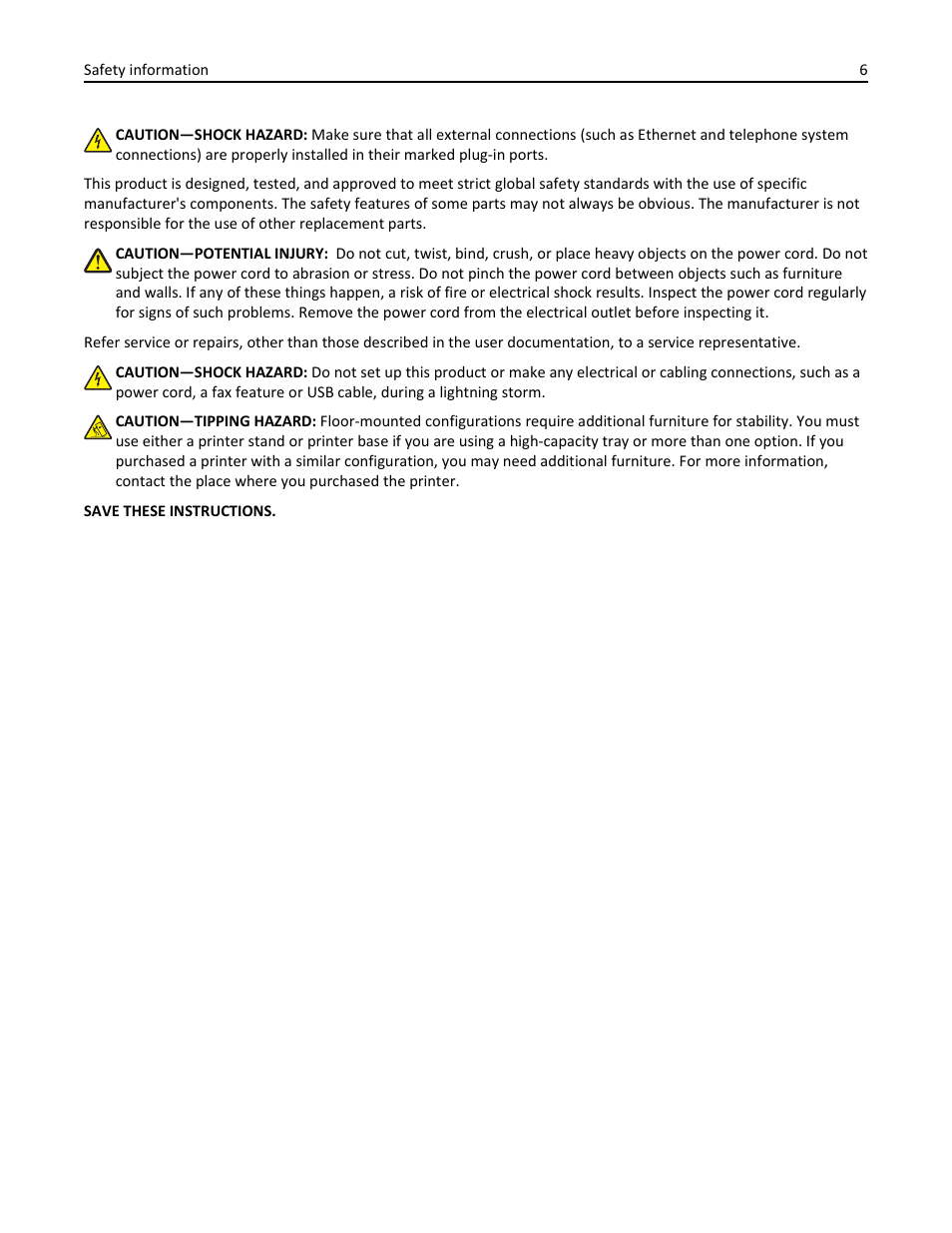 Dell B5460dn Mono Laser Printer User Manual | Page 6 / 226