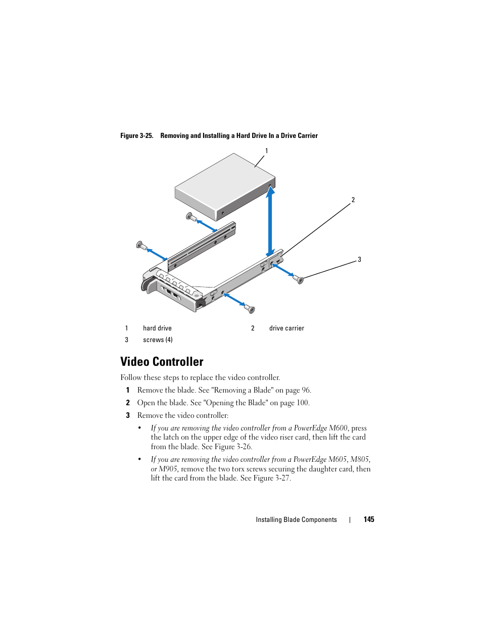 Video controller | Dell POWEREDGE M905 User Manual | Page 145 / 236