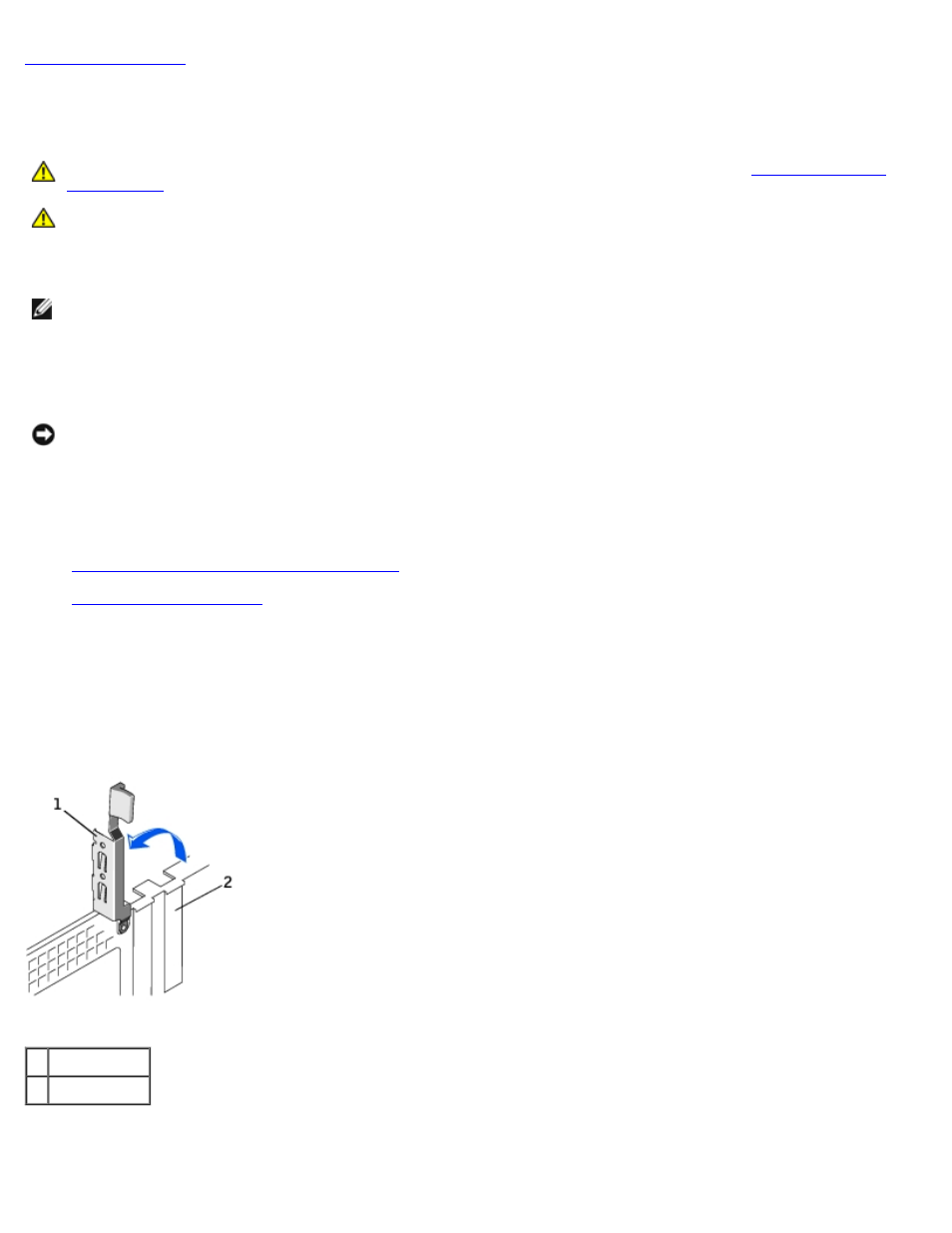 Agp and dvi adapter cards, Removing an agp/dvi adapter card | Dell OptiPlex GX260 User Manual | Page 38 / 235