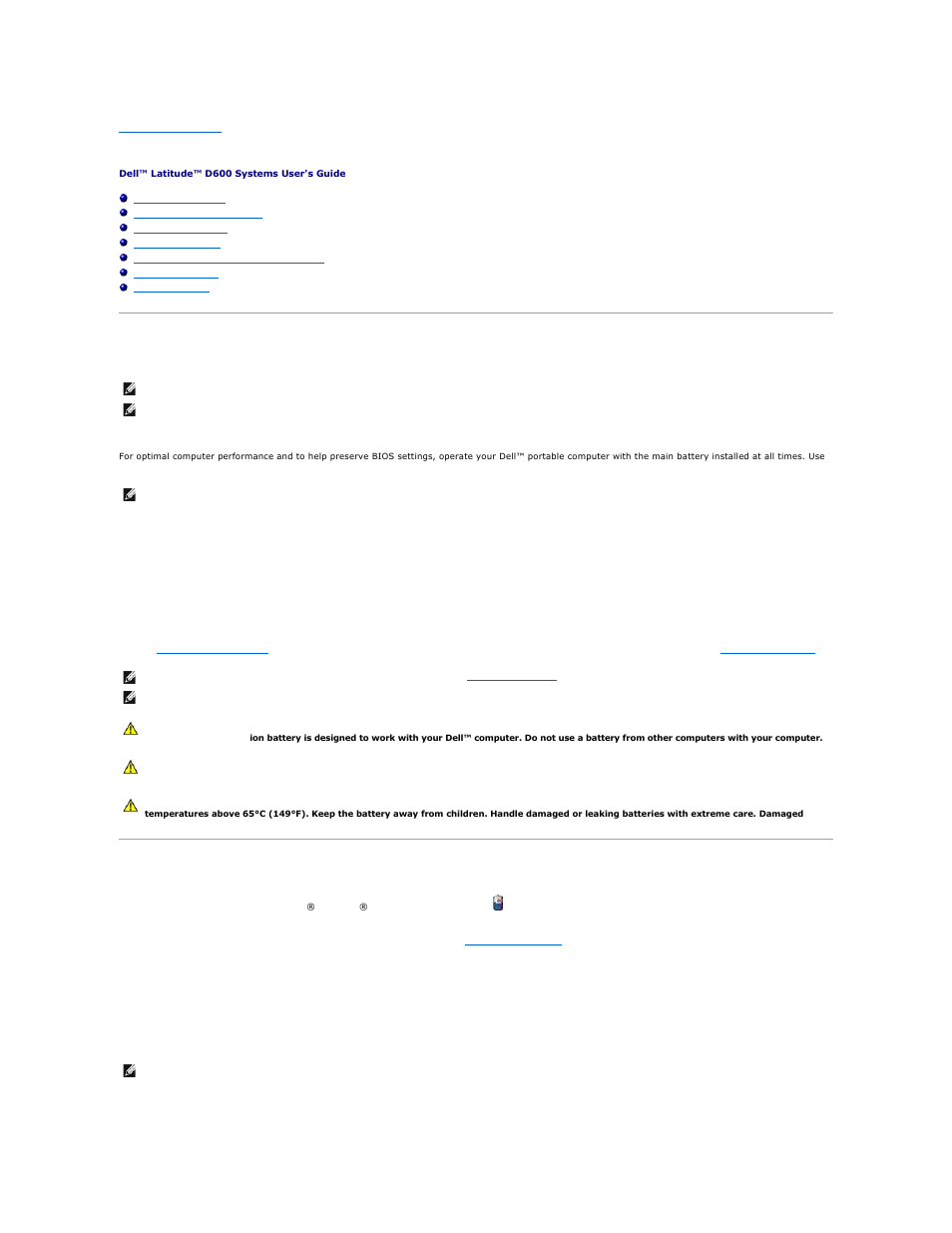 Using a battery, Battery performance, Checking the battery charge | Dell quickset battery meter | Dell Latitude D600 User Manual | Page 13 / 121