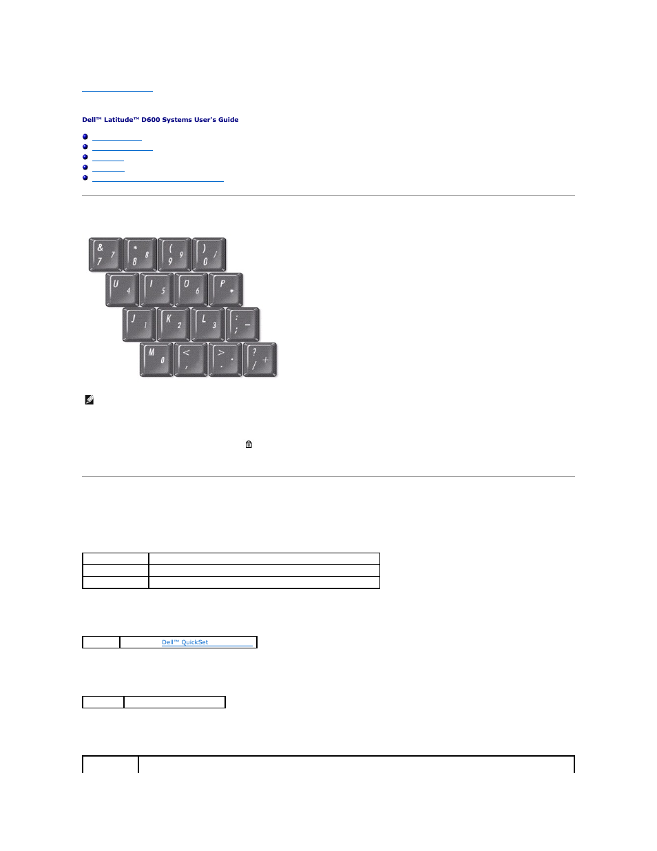 Using the keyboard and touch pad, Numeric keypad, Keyboard shortcuts | System functions, Battery, Cd or dvd tray, Display functions | Dell Latitude D600 User Manual | Page 66 / 121