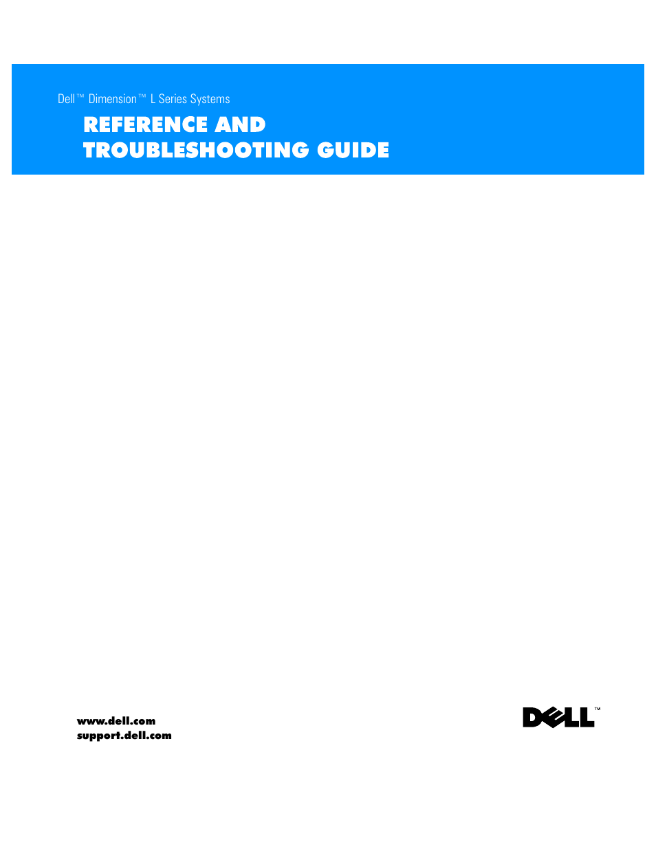 Dell Dimension L___cx User Manual | 162 pages