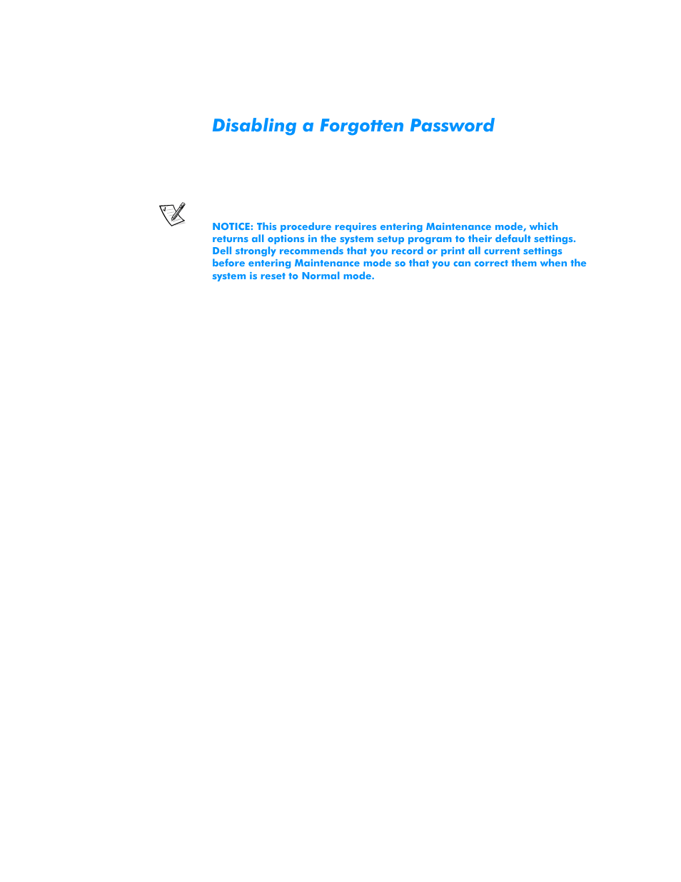 Disabling a forgotten password | Dell Dimension L___cx User Manual | Page 131 / 162