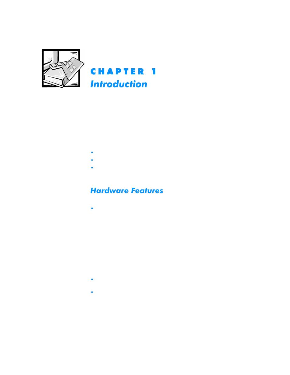 Introduction, Hardware features, Chapter 1 | Introduction -1, Hardware features -1 | Dell Dimension L___cx User Manual | Page 17 / 162