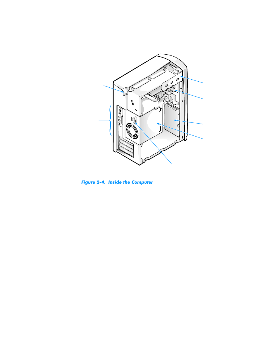 Figure 2-4, Inside the computer -6 | Dell Dimension L___cx User Manual | Page 30 / 162