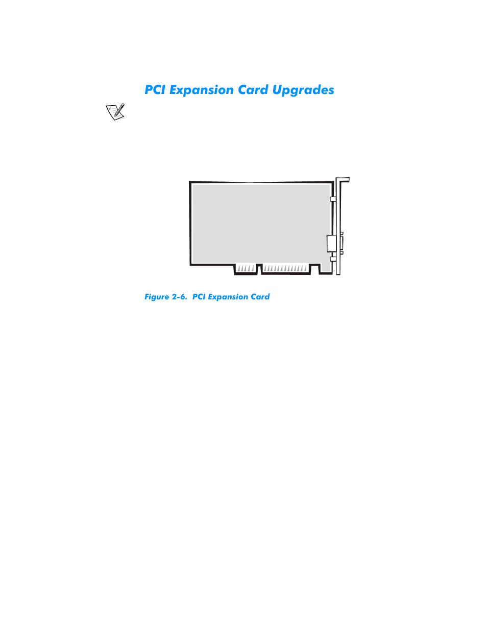 Pci expansion card upgrades, Xpansion card upgrades -10, Figure 2-6 | Pci expansion card -10 | Dell Dimension L___cx User Manual | Page 34 / 162