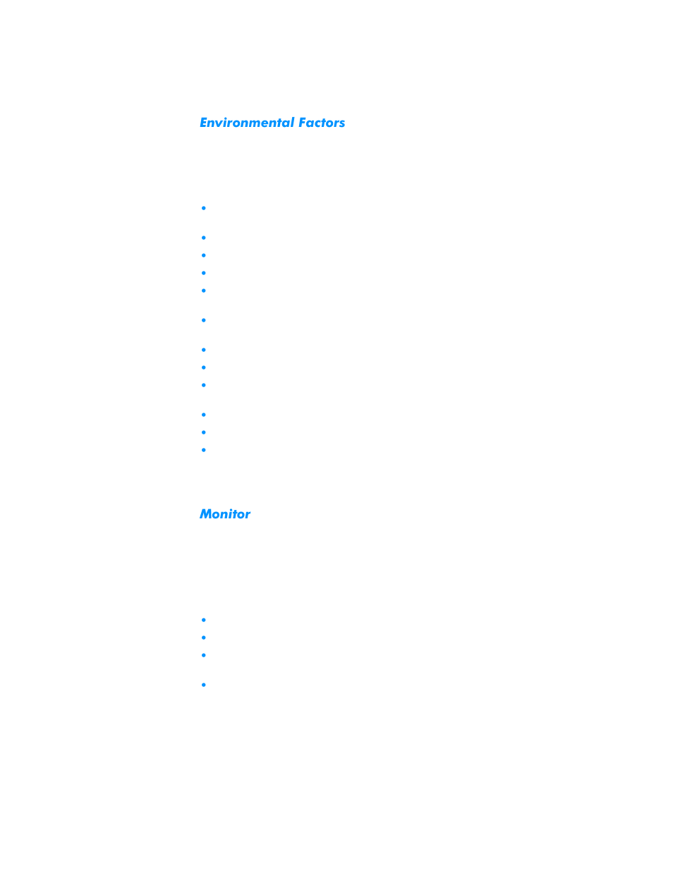 Environmental factors, Monitor, Mental factors -4 | Monitor -4 | Dell Dimension L___cx User Manual | Page 58 / 162