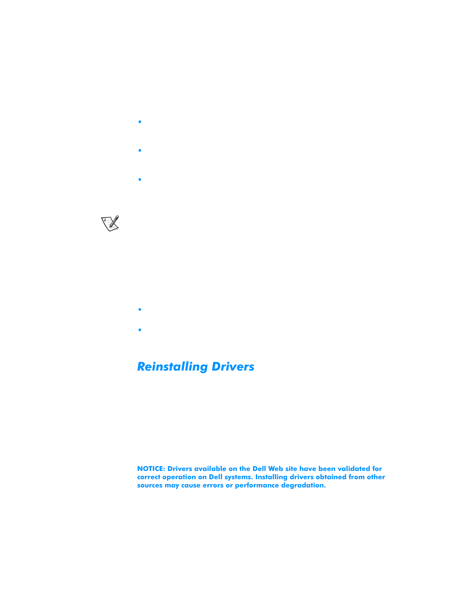 Reinstalling drivers, Reinstalling drivers -2 | Dell Dimension L___cx User Manual | Page 70 / 162